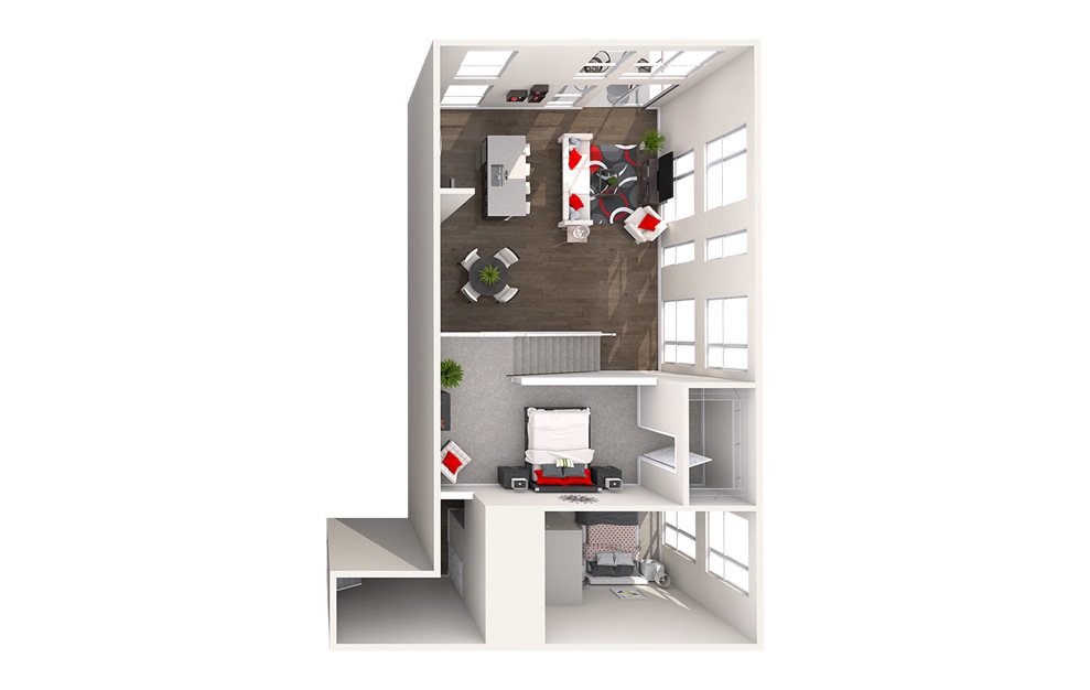 CL11 (2x2) - 2 bedroom floorplan layout with 2 baths and 1422 square feet. (Floor 2)