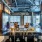 well lit lounge area