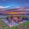 Rooftop Deck with Outdoor Kitchen at dusk